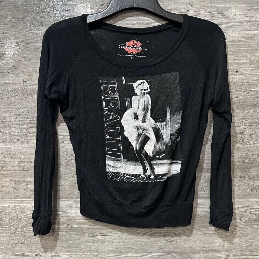Marilyn Monroe Life Is Beautiful Women's Loungewear Light Heather Shirt Size S